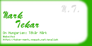 mark tekar business card
